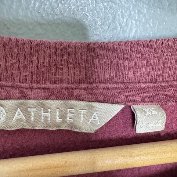 ATHLETA coaster luxe pullover sweatshirt in rose size XS - Picture 6 of 9